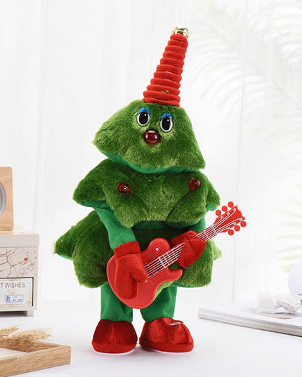 Bradut Dansator si Cantaret, Decoratiune de Craciun, Jucarie Interactiva, cu Chitara, cu Lumini, Inaltime