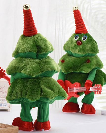 Bradut Dansator si Cantaret, Decoratiune de Craciun, Jucarie Interactiva, cu Chitara, cu Lumini, Inaltime