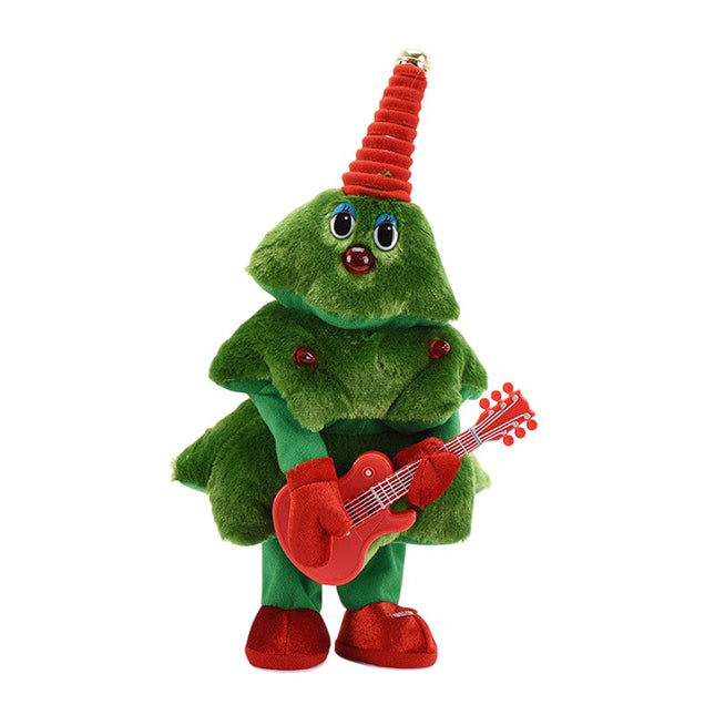 Bradut Dansator si Cantaret, Decoratiune de Craciun, Jucarie Interactiva, cu Chitara, cu Lumini, Inaltime