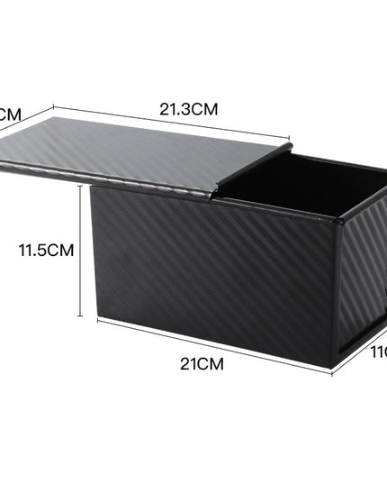 Tava pentru Paine, din Otel Carbon, 450 g, cu Capac, Antiaderenta