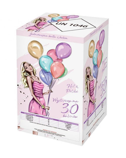 Butelie Heliu de Unica Folosinta, Butelie pentru 30 Baloane Latex, ideala pentru Petreceri si Evenimente, 0.20 m3