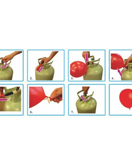 Butelie Heliu de Unica Folosinta, Butelie pentru 30 Baloane Latex, ideala pentru Petreceri si Evenimente, 0.20 m3