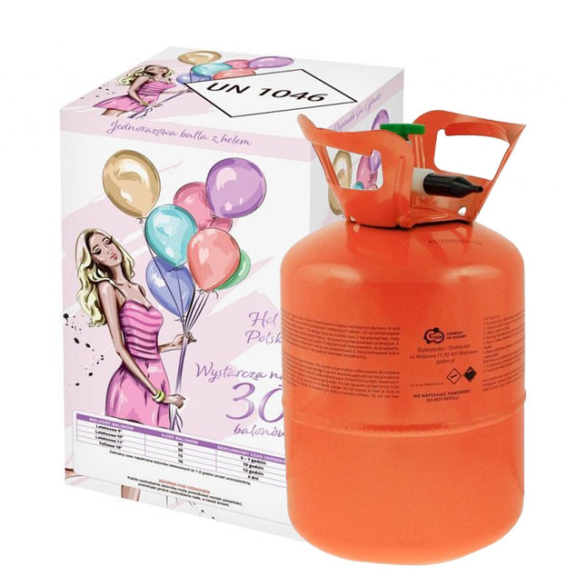 Butelie Heliu de Unica Folosinta, Butelie pentru 30 Baloane Latex, ideala pentru Petreceri si Evenimente, 0.20 m3