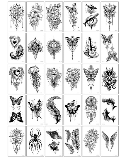 30 Tatuaje Temporare, pe Baza de Apa, Model 6