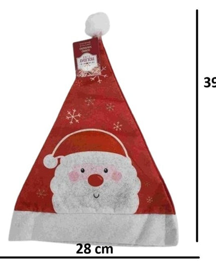 Caciula de Mos Craciun, Model 1 Mos Craciun cu Fulgi de Zapada, Marime Universala, Material Textil