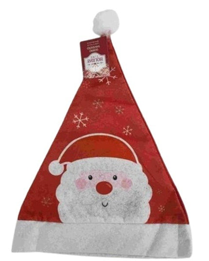 Caciula de Mos Craciun, Model 1 Mos Craciun cu Fulgi de Zapada, Marime Universala, Material Textil