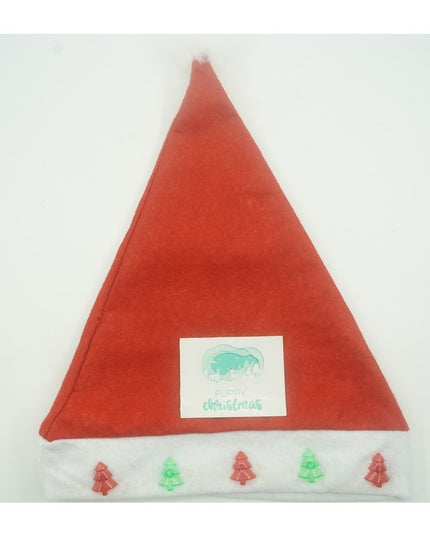 Caciulita de Mos Craciun, cu braduti ,led si muzica, rosie, marime universala, poliester