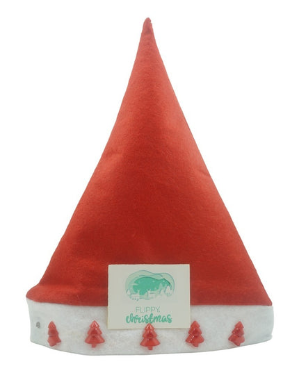 Caciulita de Mos Craciun, cu braduti ,led si muzica, rosie, marime universala, poliester