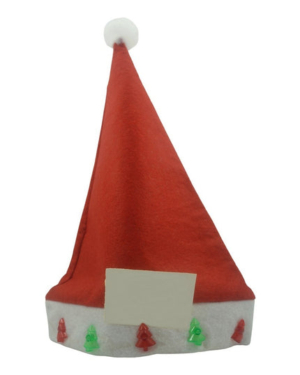 Caciulita de Mos Craciun, cu braduti ,led si muzica, rosie, marime universala, poliester