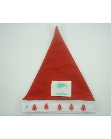 Caciulita de Mos Craciun, cu braduti si led, rosie, marime universala, poliester