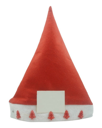 Caciulita de Mos Craciun, cu braduti si led, rosie, marime universala, poliester