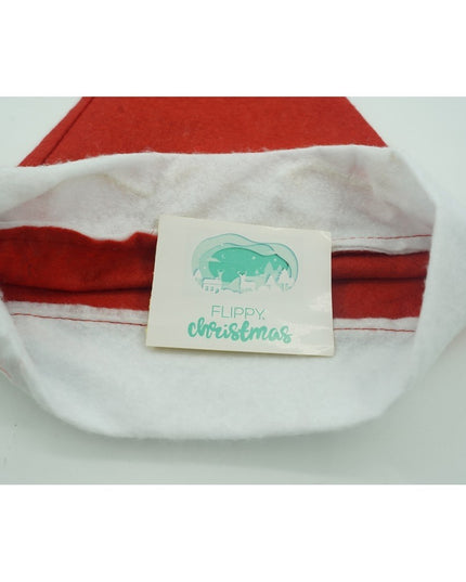 Caciulita de Mos Craciun, cu inscriptie 2022 si led, rosie, marime universala, poliester