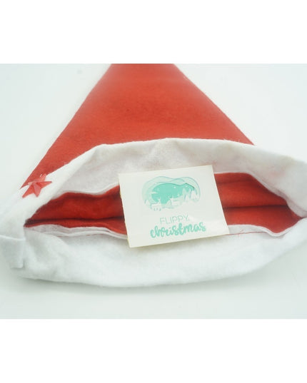 Caciulita de Mos Craciun, cu stele ,led si muzica, rosie, marime universala, poliester