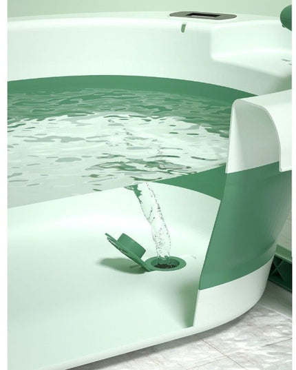 Cada de Baie, pentru Copii 0 luni - 6 Ani, cu Termometru, Pliabila, Perna Suport Inclusa, din Plastic