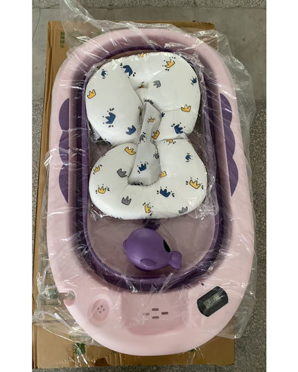 Cada de Baie, pentru Copii 0 luni - 6 Ani, cu Termometru, Pliabila, Perna Suport Inclusa, din Plastic