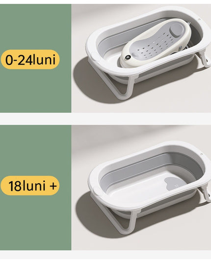 Cada de Baie Pliabila, cu Suport, Indicator de Temperatura, 0-8 Ani, din PP+TPR, 45 l Capacitate