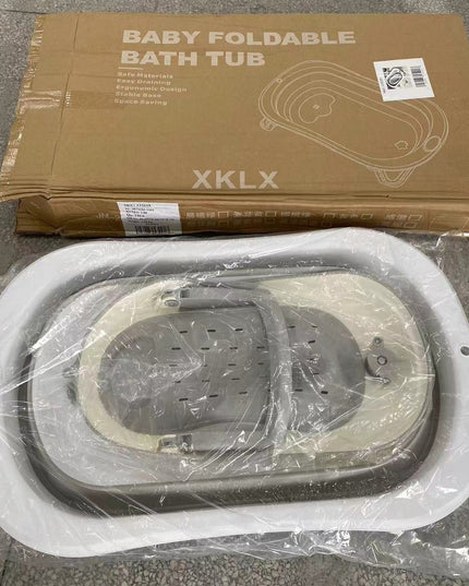 Cada de Baie Pliabila, cu Suport, Indicator de Temperatura, 0-8 Ani, din PP+TPR, 45 l Capacitate