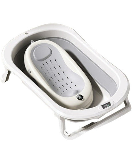 Cada de Baie Pliabila, cu Suport, Indicator de Temperatura, 0-8 Ani, din PP+TPR, 45 l Capacitate