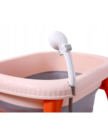 Cada Pliabila pentru Baie, din PP+TPE, pentru Copii 0-6 Ani, cu Picioare, Suport de Sezut, Scurgere Etans