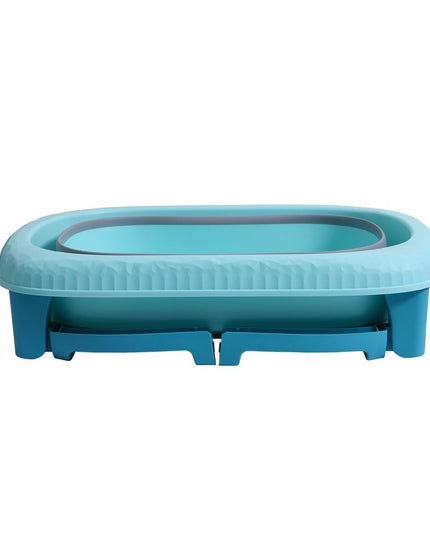 Cada Pliabila pentru Baie, din PP+TPE, pentru Copii 0-6 Ani, cu Picioare, Suport de Sezut, Scurgere Etans