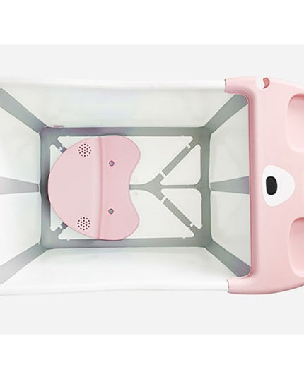 Cada Pliabila pentru Baie, din PP+TPE, pentru Copii +6 Luni, Model Ursulet, Scaun de Interior, Detasabil