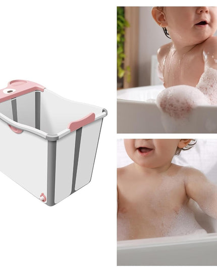 Cada Pliabila pentru Baie, din PP+TPE, pentru Copii +6 Luni, Model Ursulet, Scaun de Interior, Detasabil