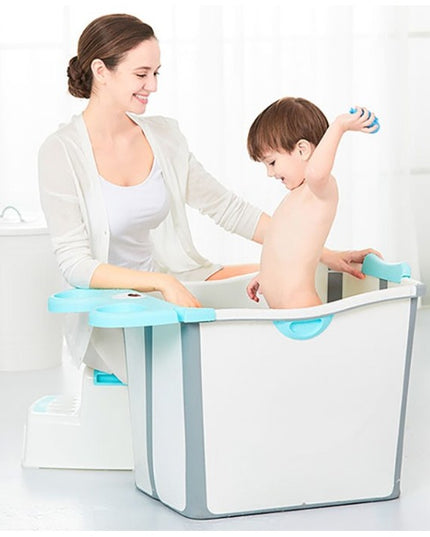 Cada Pliabila pentru Baie, din PP+TPE, pentru Copii +6 Luni, Model Ursulet, Scaun de Interior, Detasabil