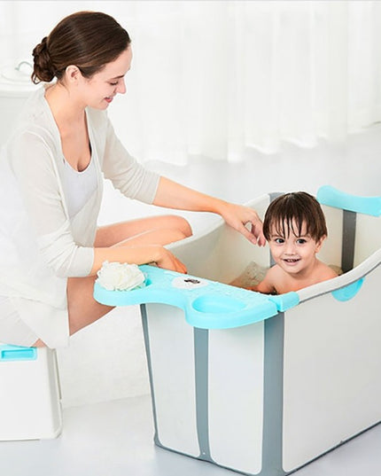 Cada Pliabila pentru Baie, din PP+TPE, pentru Copii +6 Luni, Model Ursulet, Scaun de Interior, Detasabil