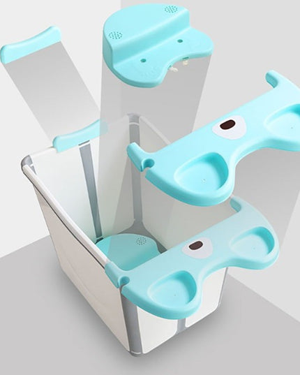 Cada Pliabila pentru Baie, din PP+TPE, pentru Copii +6 Luni, Model Ursulet, Scaun de Interior, Detasabil