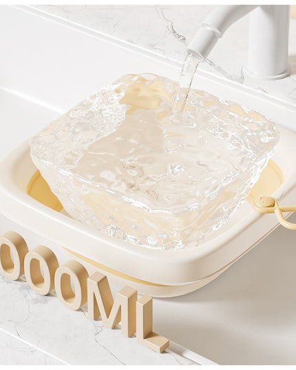 Cada Pliabila pentru Baie pentru Copii, Cadita pentru Bebelusi, Model Patrat pentru Fata