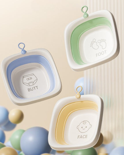 Cada Pliabila pentru Baie pentru Copii, Cadita pentru Bebelusi, Model Patrat pentru Fata