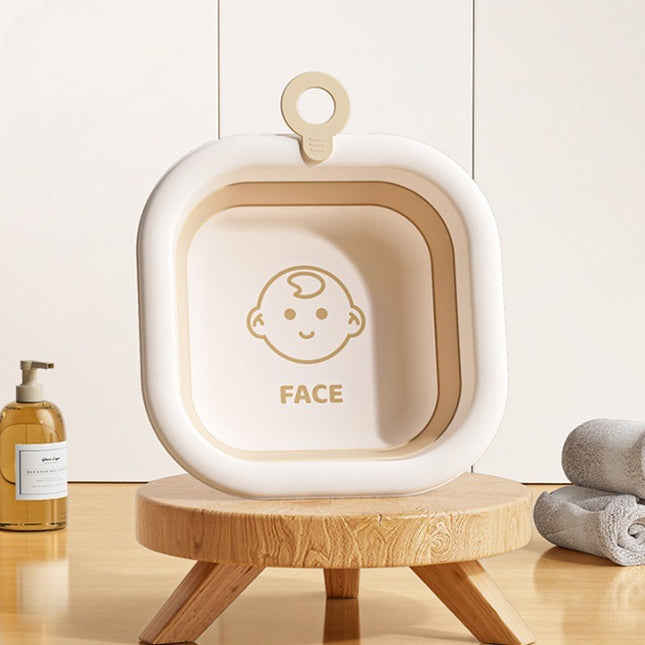 Cada Pliabila pentru Baie pentru Copii, Cadita pentru Bebelusi, Model Patrat pentru Fata