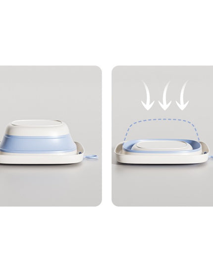 Cada Pliabila pentru Baie pentru Copii, Cadita pentru Bebelusi, Model Patrat pentru Fundulet