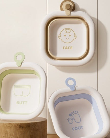 Cada Pliabila pentru Baie pentru Copii, Cadita pentru Bebelusi, Model Patrat pentru Fundulet