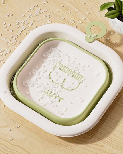 Cada Pliabila pentru Baie pentru Copii, Cadita pentru Bebelusi, Model Patrat pentru Fundulet