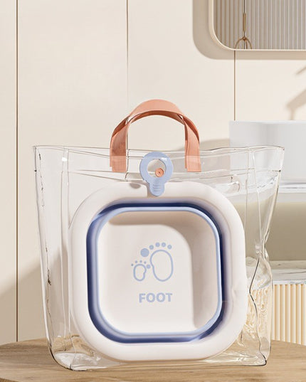 Cada Pliabila pentru Baie pentru Copii, Cadita pentru Bebelusi, Model Patrat pentru Picioare