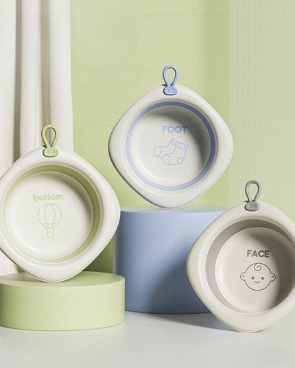 Cada Pliabila pentru Baie pentru Copii, Cadita pentru Bebelusi, Model Romb cu Balon