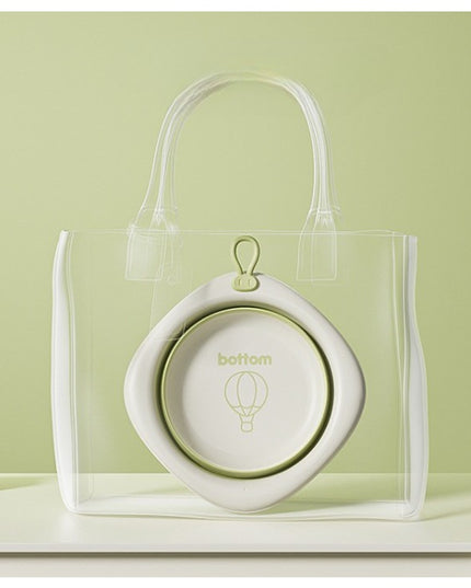 Cada Pliabila pentru Baie pentru Copii, Cadita pentru Bebelusi, Model Romb cu Balon