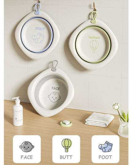 Cada Pliabila pentru Baie pentru Copii, Cadita pentru Bebelusi, Model Romb cu Balon