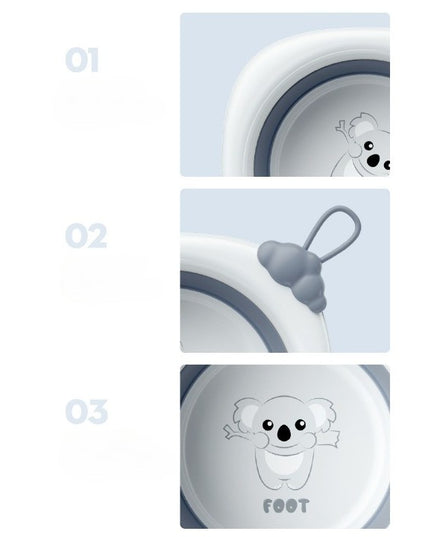 Cada Pliabila pentru Baie pentru Copii, Cadita pentru Bebelusi, Model Romb pentru Picioare Koala