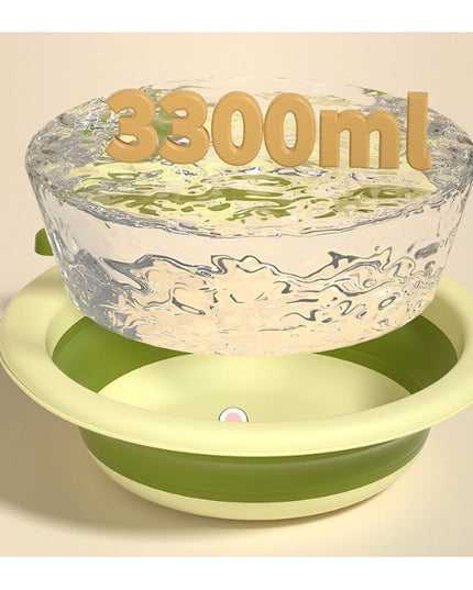 Cada Pliabila pentru Baie pentru Copii, Cadita pentru Bebelusi, Model Rotund cu Iepuras