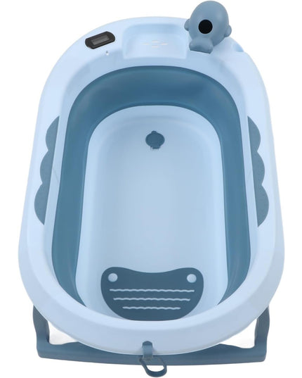 Cada de Baie, pentru Copii 0 luni - 6 Ani, cu Termometru, Pliabila, Perna Suport Inclusa, din Plastic