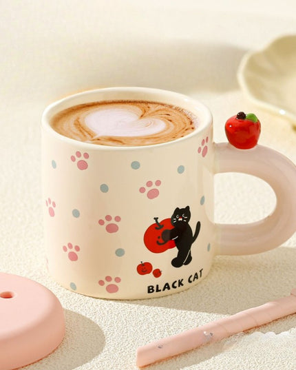 Cana din Ceramica cu Capac si Pai, Capacul si Paiul din Silicon