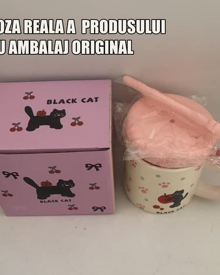 Cana din Ceramica cu Capac si Pai, Capacul si Paiul din Silicon