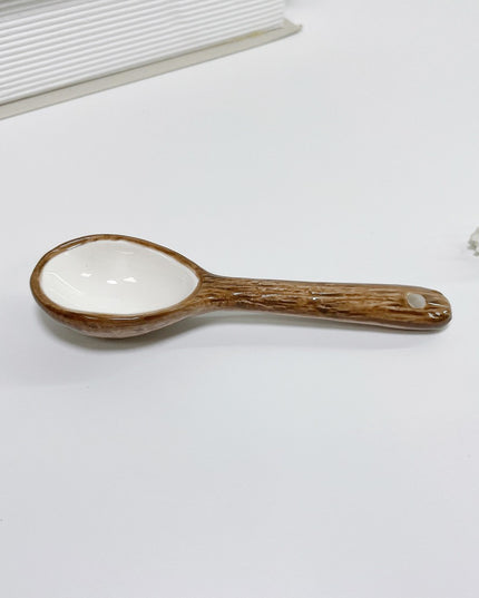 Cana din Ceramica, 201-300 ml, cu Lingurita, Model Nuca de Cocos