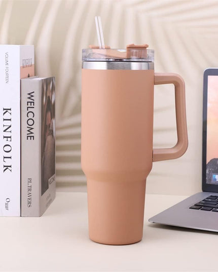 Cana Termos din Plastic, pentru Bauturi Calde si Reci, cu Maner