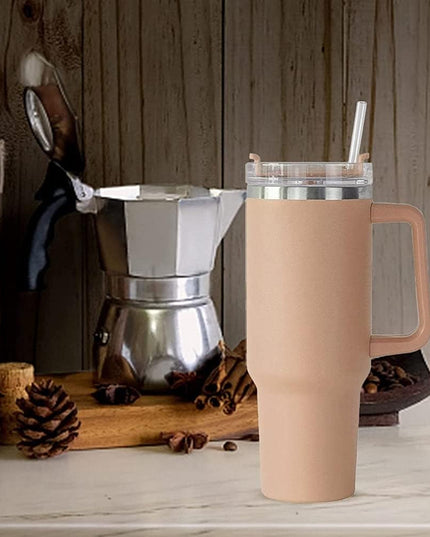 Cana Termos din Plastic, pentru Bauturi Calde si Reci, cu Maner