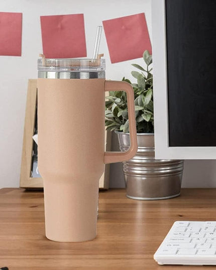 Cana Termos din Plastic, pentru Bauturi Calde si Reci, cu Maner