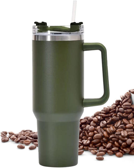 Cana Termos din Plastic, pentru Bauturi Calde si Reci, cu Maner