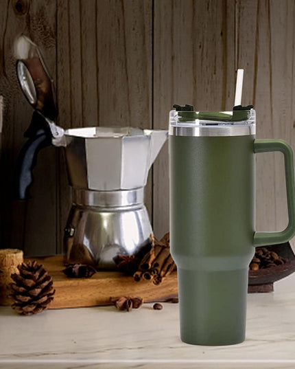 Cana Termos din Plastic, pentru Bauturi Calde si Reci, cu Maner